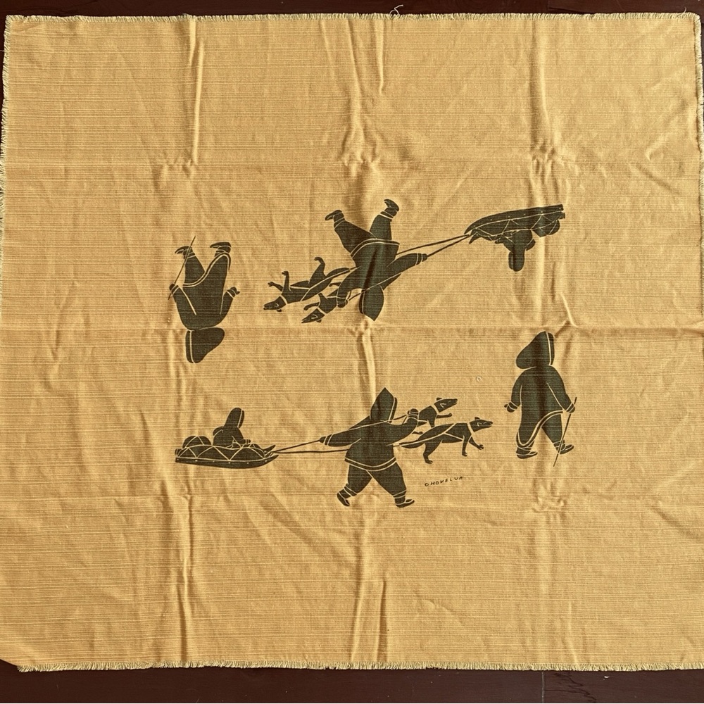 Mona Ohoveluk  Print Inuit Inuit Art Print tablecloth Fabric Square